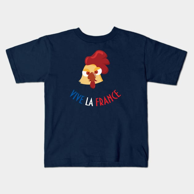 Vive la France Rooster Kids T-Shirt by tatadonets